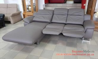 Кожаный угловой диван реклайнер