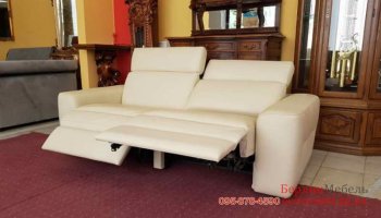 Новый кожаный мягкий диван релакс
