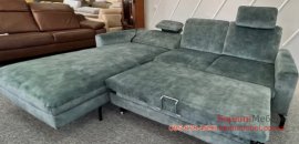 Кутовий розкладний диван реклайнер велюр Couchliebe