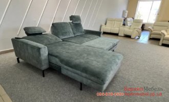 Кутовий розкладний диван реклайнер велюр Couchliebe