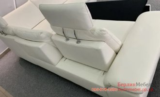 Шкіряний кутовий розкладний диван Polinova